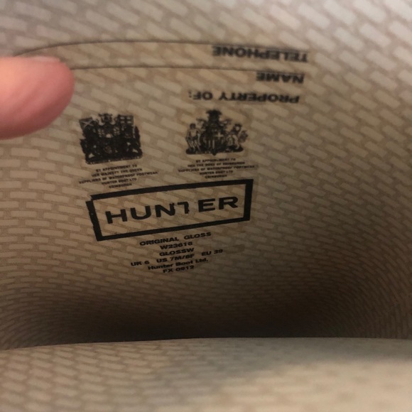Hunter Womens Black Tain Boots Size 7 - Picture 3 of 8
